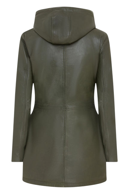 Womens Mid Length Hooded Parka Jacket-Oakengates