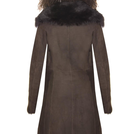 Womens Toscana Sheepskin Suede Trench Coat-Tbilisi