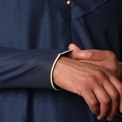 Men's Omani Eid Blue Thobe  Saudi Emirati Jubba Robe