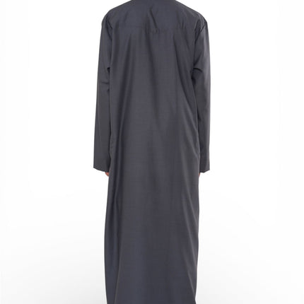 Kids Boys Eid Grey Moroccan Thobe Robe Djellaba Ramadan Eid Jubba- K-HM10