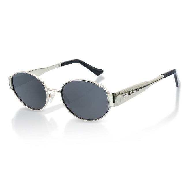De-Gamme Silver Oval Polarized UV Protection Sunglasses - Monaco