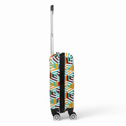 Hard Shell Printed Cabin 55 x 36 x 20 cm PP Suitcase Luggage Suitable for Easyjet, Ryanair
