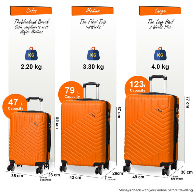 Expandable Hard Shell 8 Wheels Luggage Travel Cabin Bags Suitcase Set