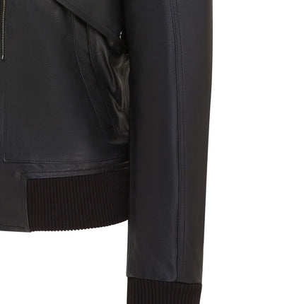 Men's Air Force A2 USAF Black Aviator Bomber Leather Cowhide Jacket