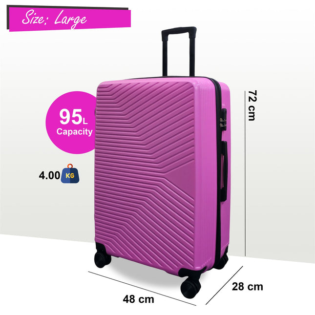 Hardshell Suitcase Set Robust 8 Wheel Luggage Cabin Case Bag