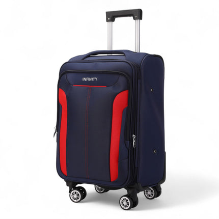 Soft Cabin Suitcase 36.5 x 23.5 x 58 cm Nylon 900D Suitable Integrated Lock for Easyjet, Ryanair, Wizzair