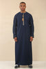 Men's Omani Eid Blue Thobe  Saudi Emirati Jubba Robe