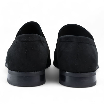 Men's Black Suede Moccasin Loafers Smart Slip-On Shoes