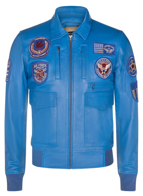 Mens Leather Air Force Bomber Jacket - Dublin