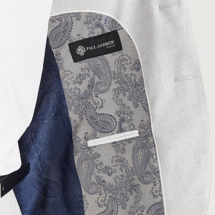 Men's Silver Lightweight Stitched Lapel Blazer