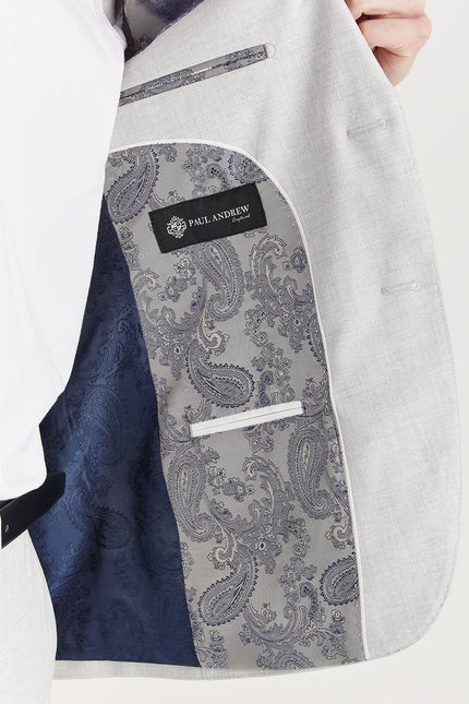 Men's Silver Lightweight Stitched Lapel Blazer