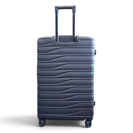 Hardshell Black Suitcase Set Robust 8 Wheel Luggage Cabin Case Bag