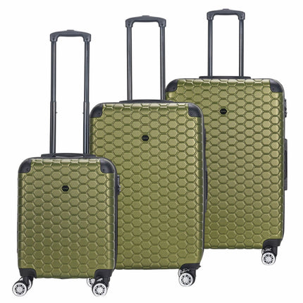 Hard Shell ABS 8 Wheel Luggage Travel Cabin Holiday Bags Suitcase Set