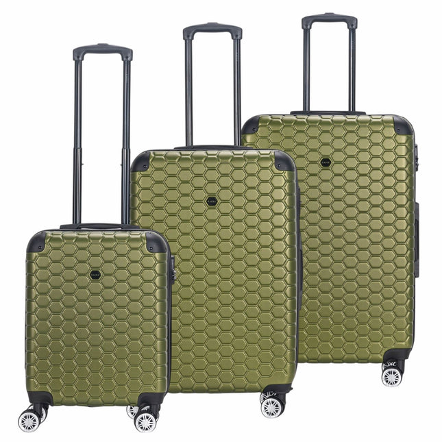 Hard Shell ABS 8 Wheel Luggage Travel Cabin Holiday Bags Suitcase Set
