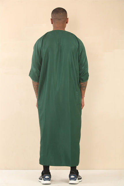 Men's Green Moroccan Thobe Djellaba Jubba Robe Eid