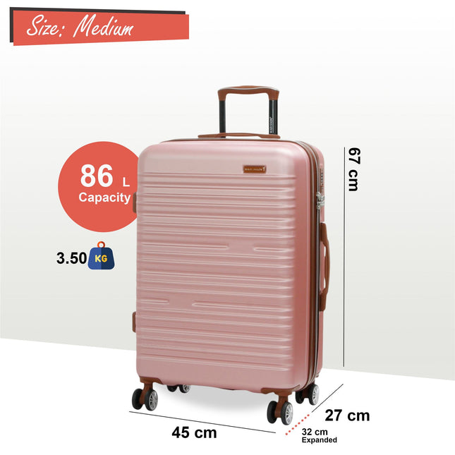 Expandable Hard Shell ABS Suitcase Set 8 Wheel Robust Travel Case Holiday Luggage