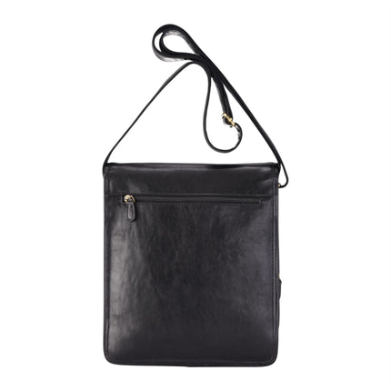 Leather Vintage Black Messenger Shoulder Crossbody Travel Business Bag - Ranger