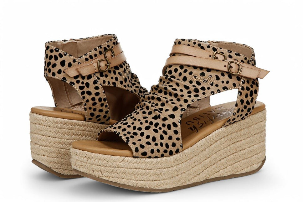 Blowfish Malibu Women's Brown Wedge Sandals - Lacey C Rope