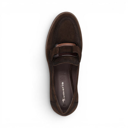 Tamaris Women's Brown Suede Leather Loafer Casual Shoes - 24722-43