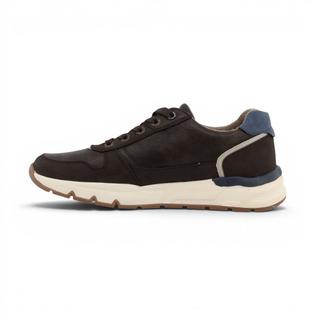 Mustang Men's Brown Faux Leather Trainer Sneakers - M0051001