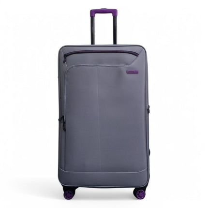 Lightweight Soft Shell 8 Wheels Luggage Travel Cabin Holiday Bags Suitcase Set