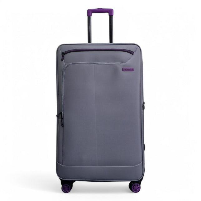 Lightweight Soft Shell 8 Wheels Luggage Travel Cabin Holiday Bags Suitcase Set