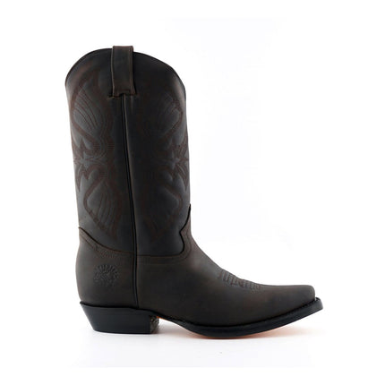 Grinders Mens Brown Cowboy Leather Boots - Louisiana