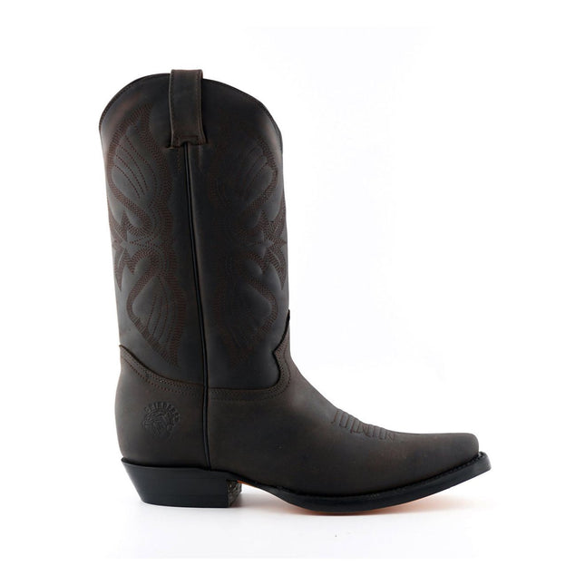 Grinders Mens Brown Cowboy Leather Boots - Louisiana