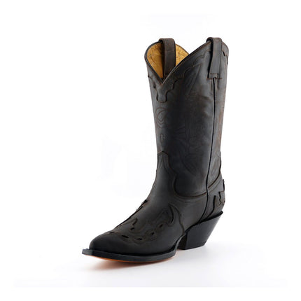 Grinders Unisex Brown Leather Cowboy Boots-Arizona Hi