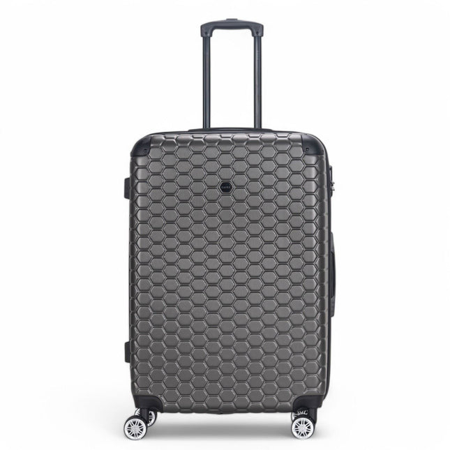 Hard Shell ABS 8 Wheel Luggage Travel Cabin Holiday Bags Suitcase Set