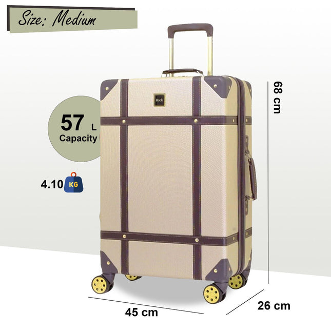 Vintage Hard Shell  Luggage Trunk Suitcase Set