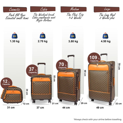Soft Expandable Travel Suitcase Luggage Bag