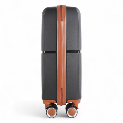 Strong Hard Shell Suitcase Set 8 Wheel Cabin Luggage Holiday Travel Case