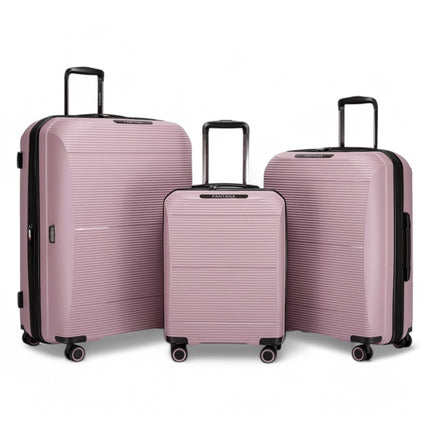 Expandable Hard Shell PP 8 Wheel Luggage Travel Cabin Holiday Bags Suitcase Set