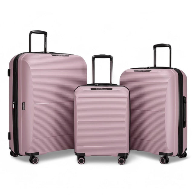 Expandable Hard Shell PP 8 Wheel Luggage Travel Cabin Holiday Bags Suitcase Set