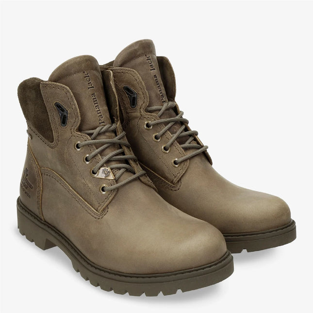 Panama Jack Men's Amur GTX C32 Khaki Waterproof Leather Ankle Boots