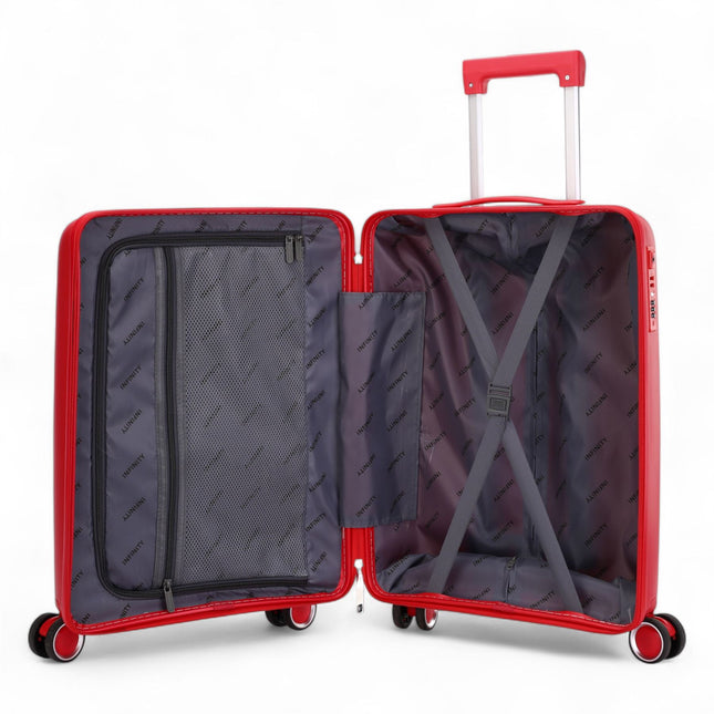 Robust Hard Shell Cabin Suitcase 37.5 x 20.5 x 55 cm TSA Luggage Suitable for Easyjet, Ryanair, Wizzair