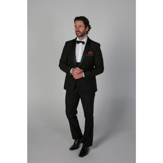 Men's Black 3 Piece Tuxedo Suit