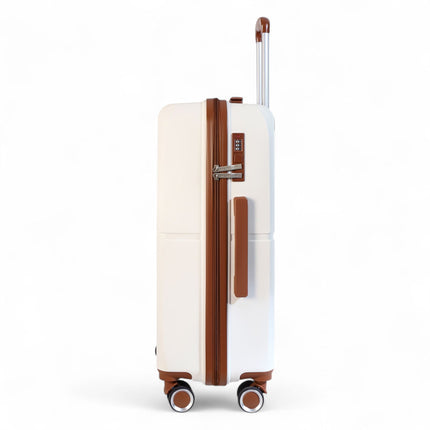 Strong Hard Shell Suitcase Set 8 Wheel Cabin Luggage Holiday Travel Case