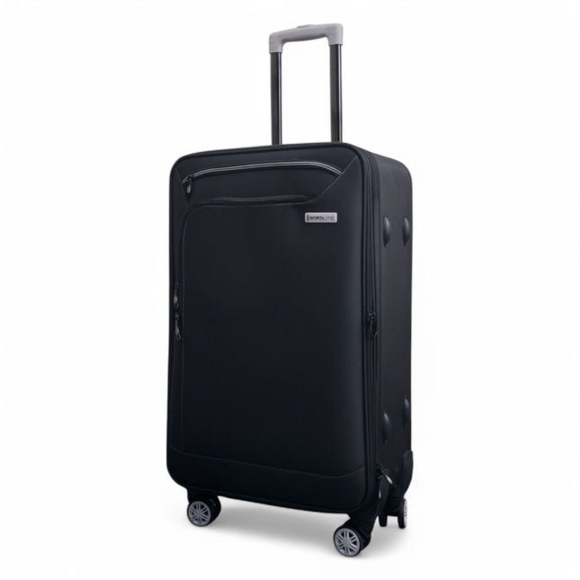 Lightweight Soft Shell 8 Wheels Luggage Travel Cabin Holiday Bags Suitcase Set