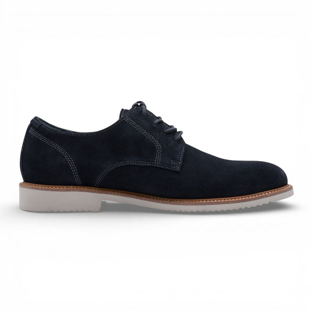 Tamaris Men's Navy Blue Suede Leather Plain Toe Smart Derby Shoes