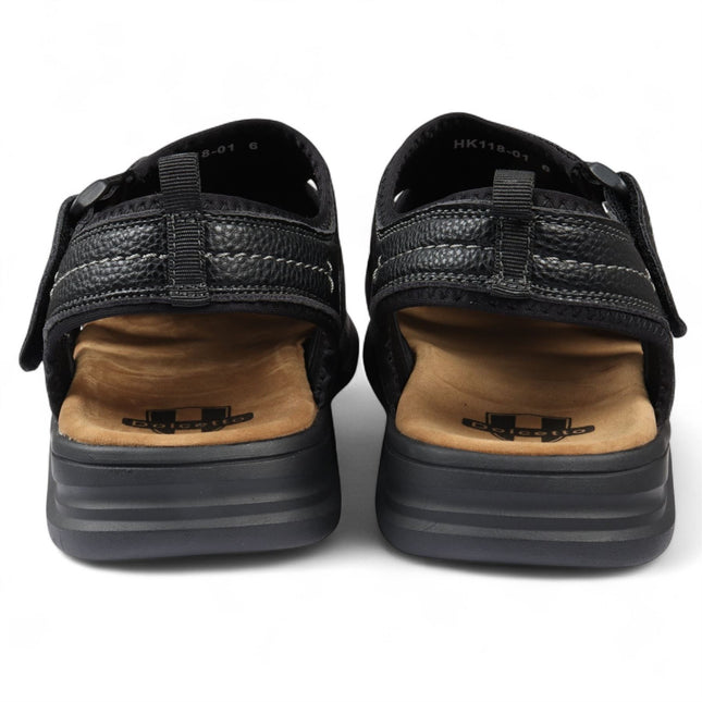 Men's Black Lightweight Open Toe Casual Sandals