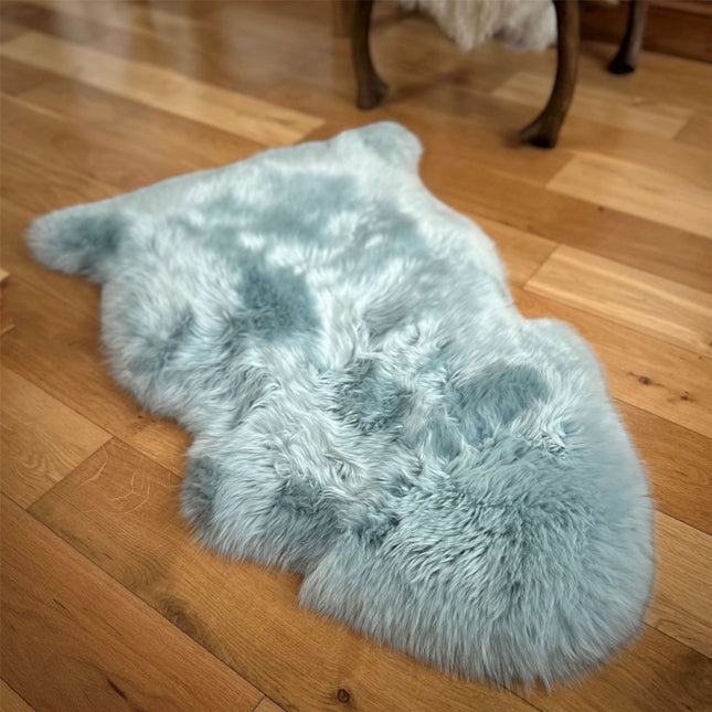 Genuine Duck Egg Sheepskin Natural Silky Soft Fluffy Real Wool Rug