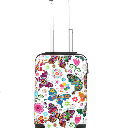 Hard Shell Printed Dual 4 Wheel Luggage Suitcase