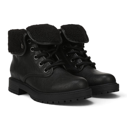 Blowfish Malibu Women's Black Faux Leather Lace Up Winter Boots - Andy-Cozy