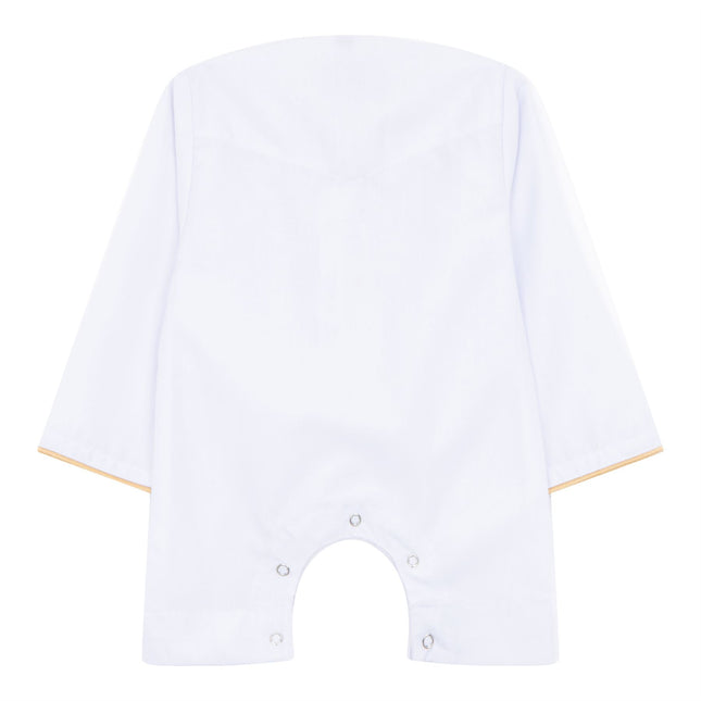 Baby Boys Omani Eid White Thobe  Saudi Emirati Jubba Robe Romper