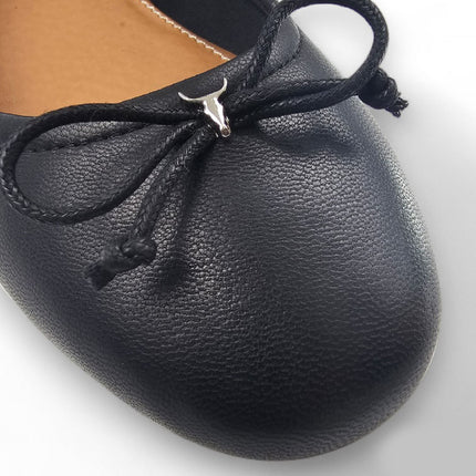 Windsorsmith Womens Black Leather Mocassin Flat Shoes - Babydoll