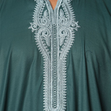 Men's Green Moroccan Thobe Jubba Robe Eid Djellaba Gandoura