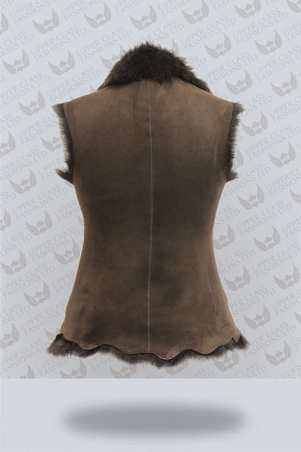 Women's Toscana Sheepskin Short Gilet-Denver