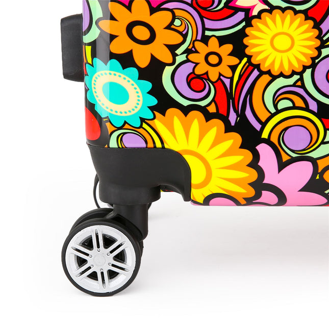 Hard Shell Printed Cabin Suitcase 35 x 23.5 x 56 cm Luggage Suitable for Easyjet, Ryanair, Wizzair